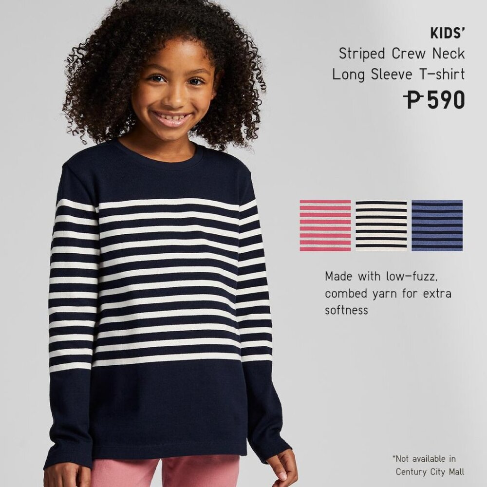 Uniqlo Kids Navy Sweater with White Stripes 6T